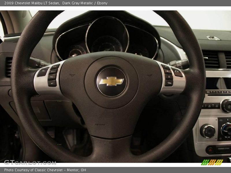 Dark Gray Metallic / Ebony 2009 Chevrolet Malibu LT Sedan