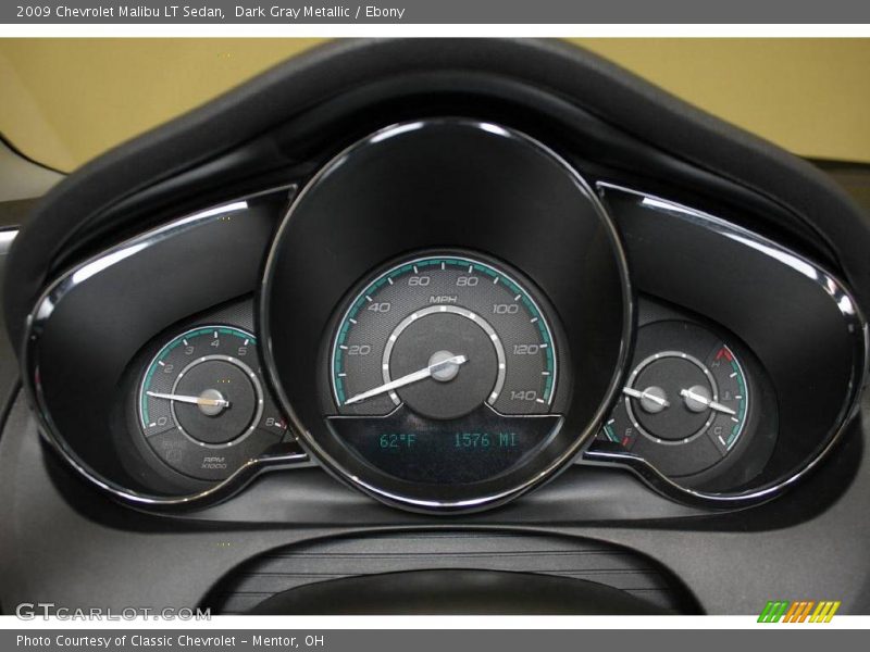 Dark Gray Metallic / Ebony 2009 Chevrolet Malibu LT Sedan