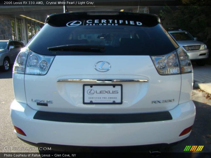 Crystal White Pearl / Light Gray 2006 Lexus RX 330 AWD