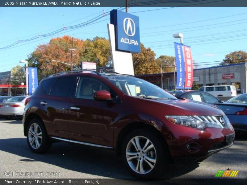 Merlot Metallic / Beige 2009 Nissan Murano LE AWD