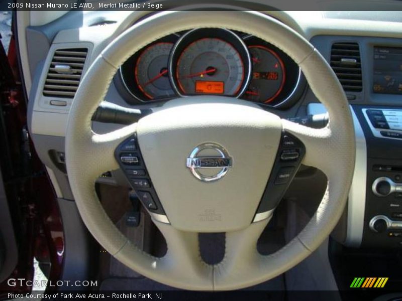 Merlot Metallic / Beige 2009 Nissan Murano LE AWD