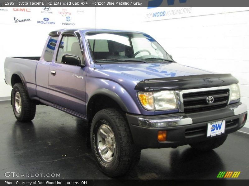 Horizon Blue Metallic / Gray 1999 Toyota Tacoma TRD Extended Cab 4x4