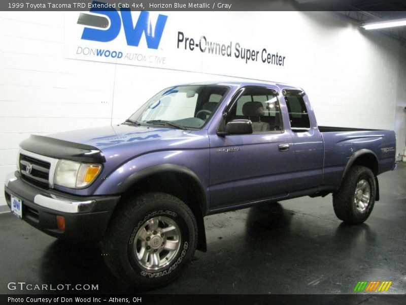 Horizon Blue Metallic / Gray 1999 Toyota Tacoma TRD Extended Cab 4x4