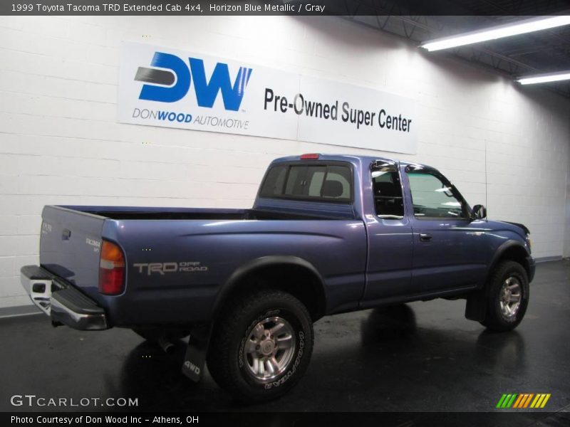 Horizon Blue Metallic / Gray 1999 Toyota Tacoma TRD Extended Cab 4x4