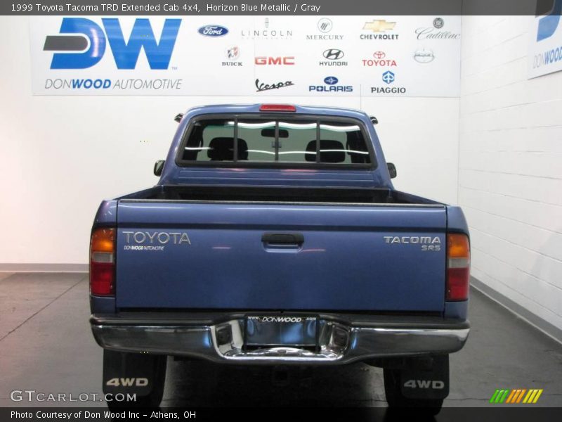 Horizon Blue Metallic / Gray 1999 Toyota Tacoma TRD Extended Cab 4x4