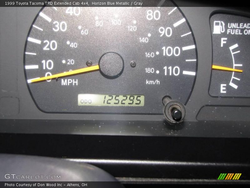 Horizon Blue Metallic / Gray 1999 Toyota Tacoma TRD Extended Cab 4x4