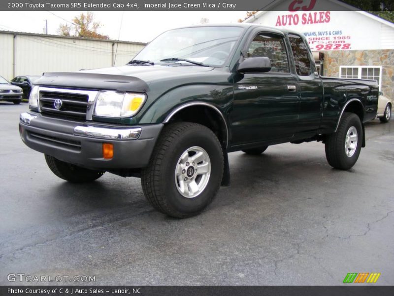 Imperial Jade Green Mica / Gray 2000 Toyota Tacoma SR5 Extended Cab 4x4