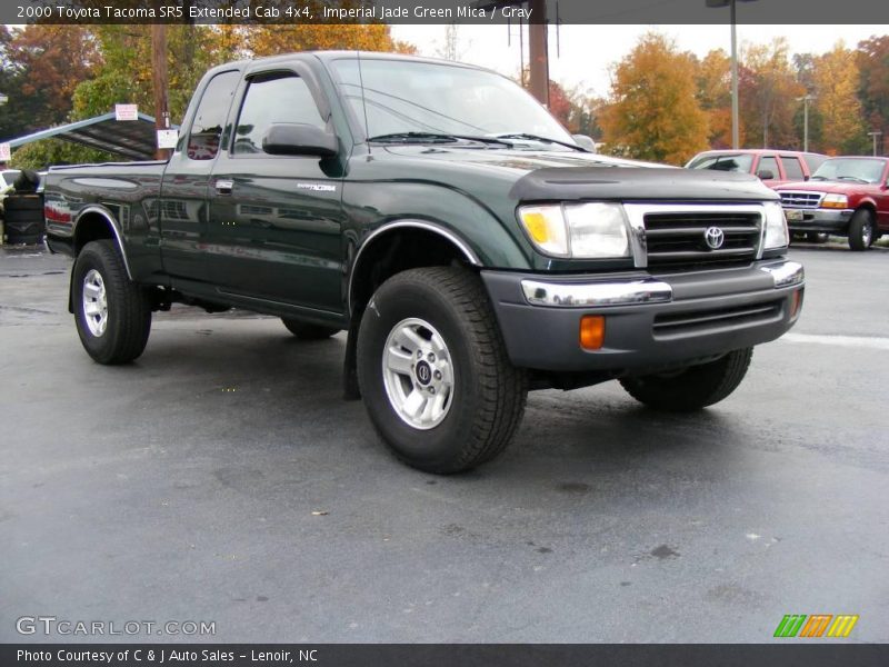 Imperial Jade Green Mica / Gray 2000 Toyota Tacoma SR5 Extended Cab 4x4