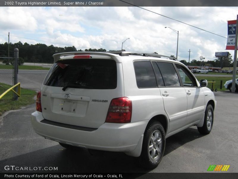 Super White / Charcoal 2002 Toyota Highlander Limited