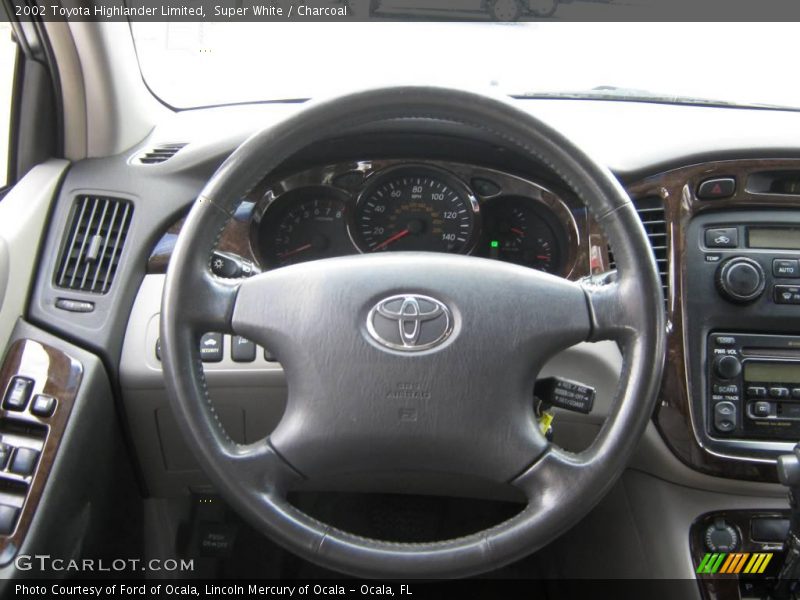 Super White / Charcoal 2002 Toyota Highlander Limited