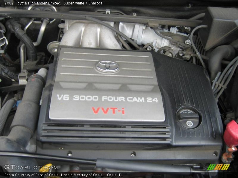 Super White / Charcoal 2002 Toyota Highlander Limited