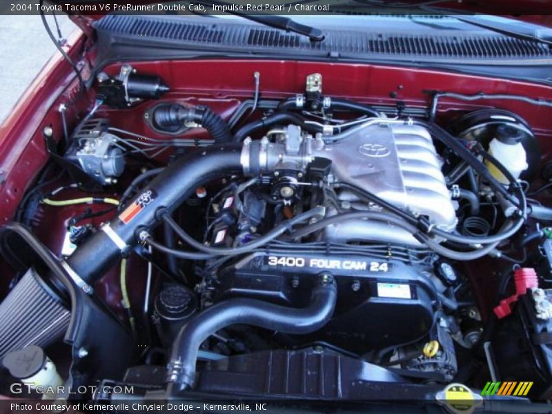 Impulse Red Pearl / Charcoal 2004 Toyota Tacoma V6 PreRunner Double Cab
