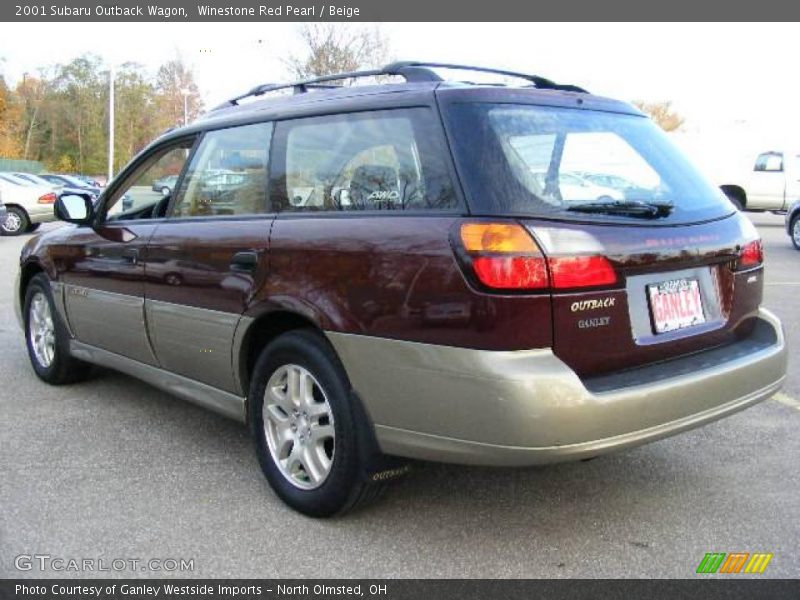 Winestone Red Pearl / Beige 2001 Subaru Outback Wagon