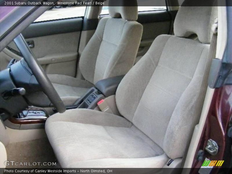 Winestone Red Pearl / Beige 2001 Subaru Outback Wagon