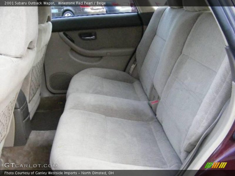 Winestone Red Pearl / Beige 2001 Subaru Outback Wagon