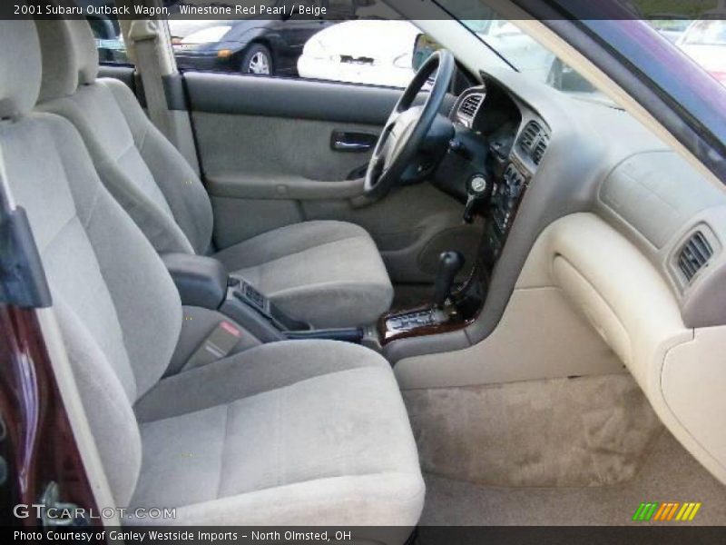 Winestone Red Pearl / Beige 2001 Subaru Outback Wagon