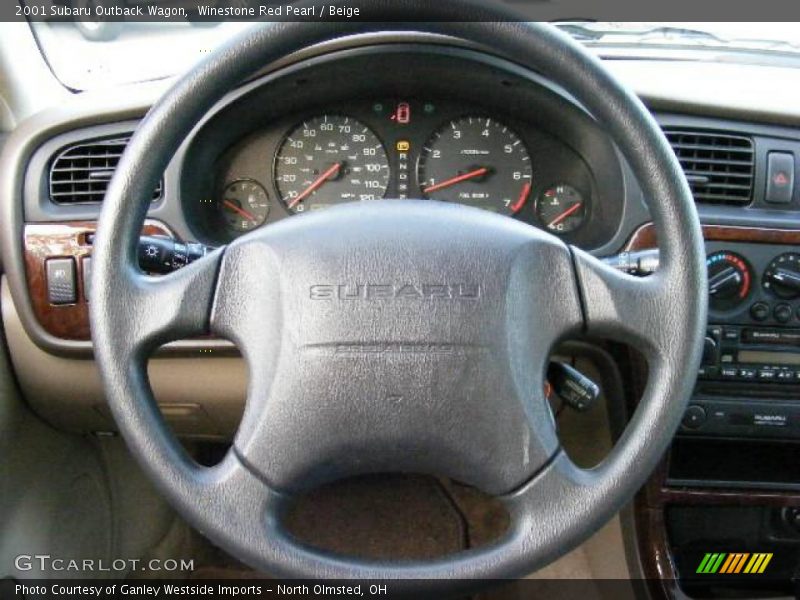 Winestone Red Pearl / Beige 2001 Subaru Outback Wagon