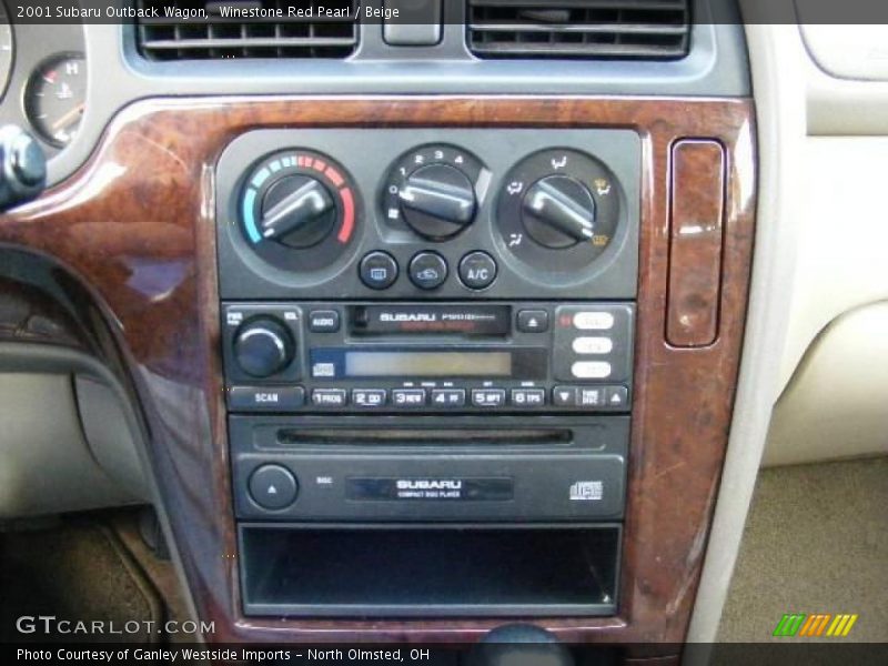 Winestone Red Pearl / Beige 2001 Subaru Outback Wagon