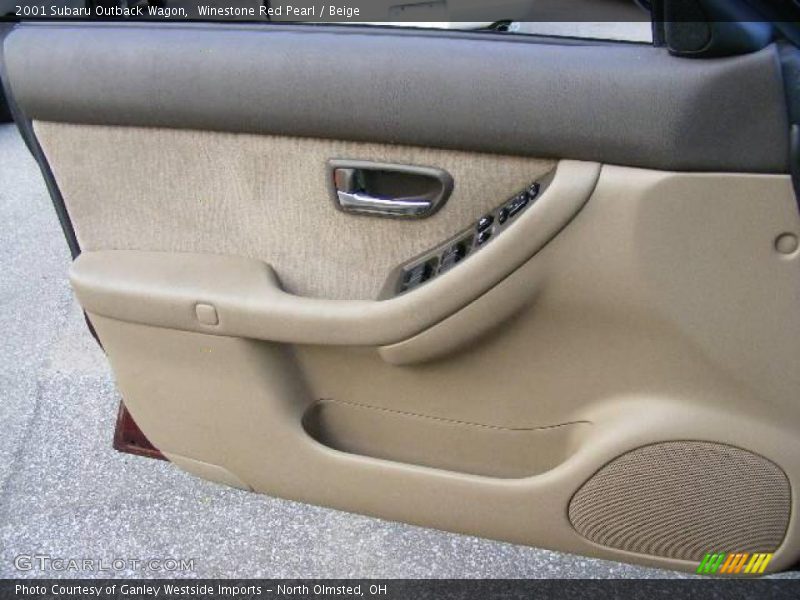 Winestone Red Pearl / Beige 2001 Subaru Outback Wagon