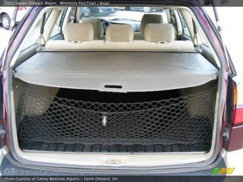 Winestone Red Pearl / Beige 2001 Subaru Outback Wagon