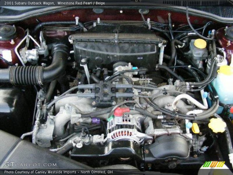 Winestone Red Pearl / Beige 2001 Subaru Outback Wagon