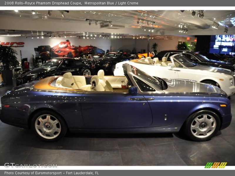Metropolitan Blue / Light Creme 2008 Rolls-Royce Phantom Drophead Coupe