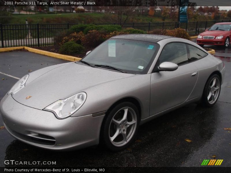 Arctic Silver Metallic / Black 2003 Porsche 911 Targa