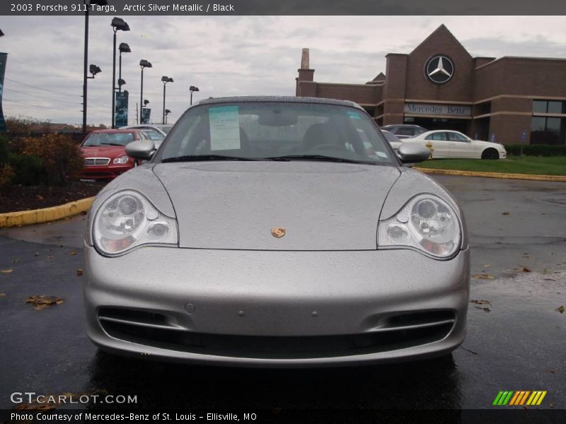 Arctic Silver Metallic / Black 2003 Porsche 911 Targa