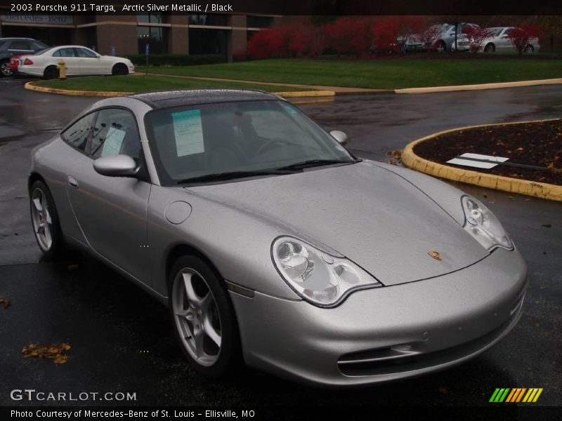 Arctic Silver Metallic / Black 2003 Porsche 911 Targa