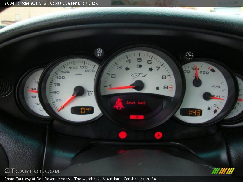Cobalt Blue Metallic / Black 2004 Porsche 911 GT3