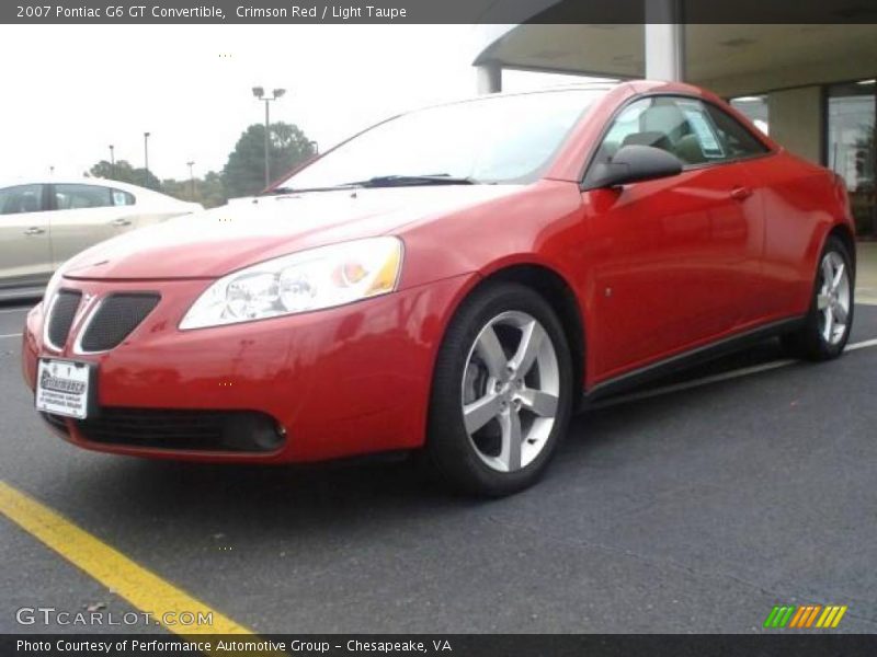 Crimson Red / Light Taupe 2007 Pontiac G6 GT Convertible