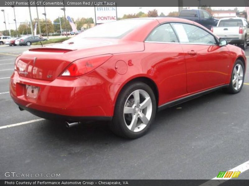 Crimson Red / Light Taupe 2007 Pontiac G6 GT Convertible
