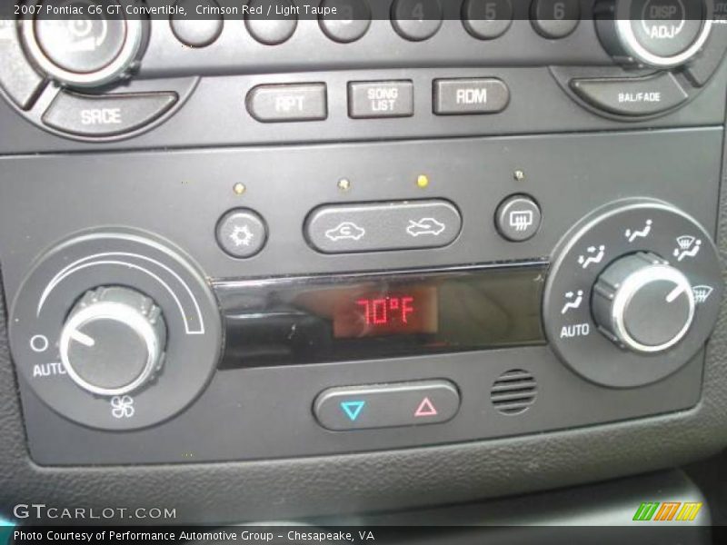 Crimson Red / Light Taupe 2007 Pontiac G6 GT Convertible