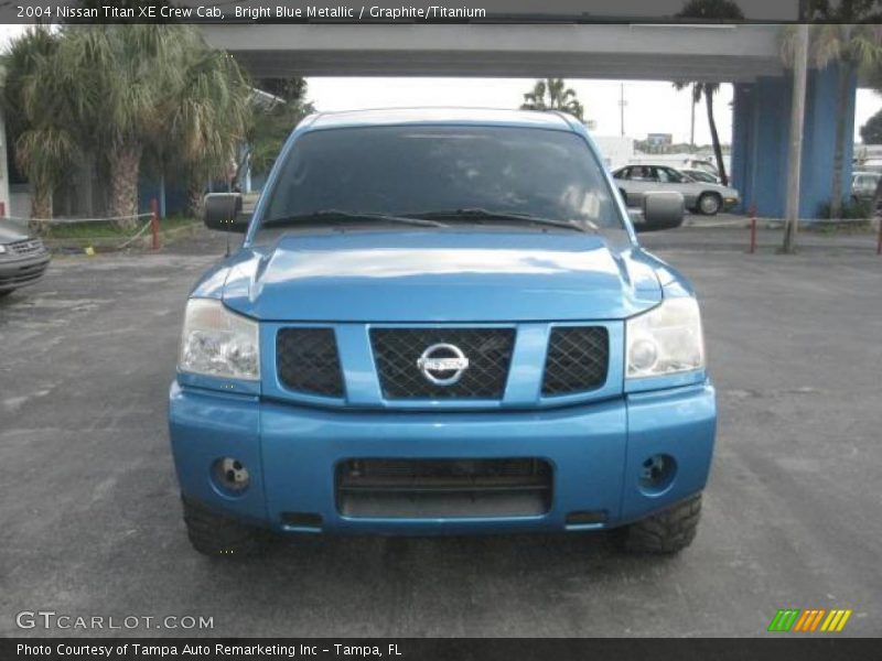 Bright Blue Metallic / Graphite/Titanium 2004 Nissan Titan XE Crew Cab