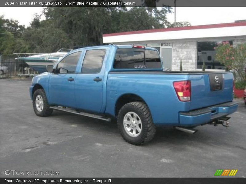 Bright Blue Metallic / Graphite/Titanium 2004 Nissan Titan XE Crew Cab