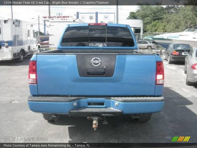 Bright Blue Metallic / Graphite/Titanium 2004 Nissan Titan XE Crew Cab
