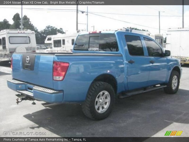 Bright Blue Metallic / Graphite/Titanium 2004 Nissan Titan XE Crew Cab