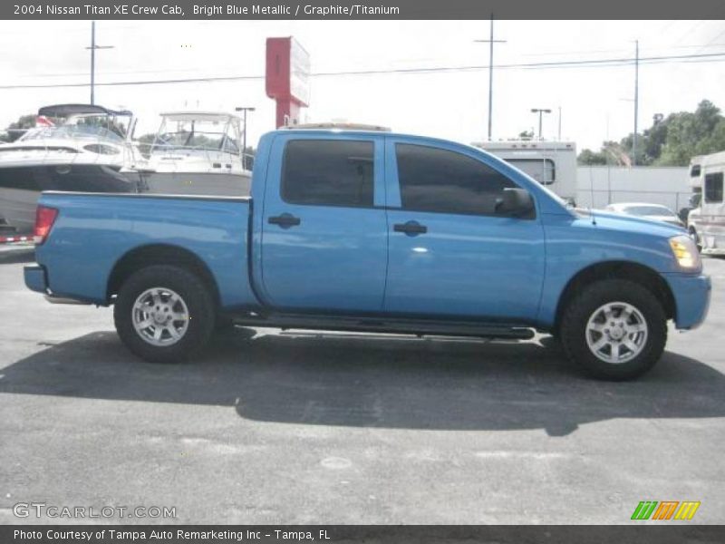 Bright Blue Metallic / Graphite/Titanium 2004 Nissan Titan XE Crew Cab