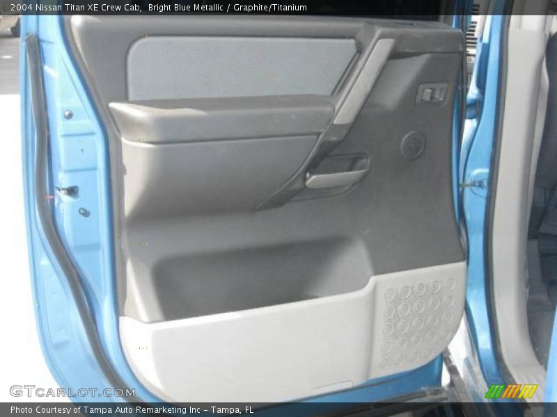 Bright Blue Metallic / Graphite/Titanium 2004 Nissan Titan XE Crew Cab