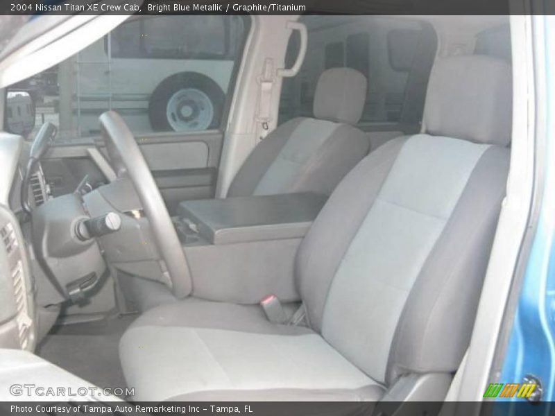 Bright Blue Metallic / Graphite/Titanium 2004 Nissan Titan XE Crew Cab