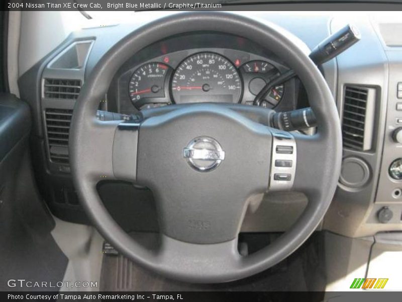 Bright Blue Metallic / Graphite/Titanium 2004 Nissan Titan XE Crew Cab