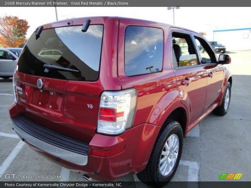 Vivid Red Metallic / Black/Stone 2008 Mercury Mariner V6 Premier