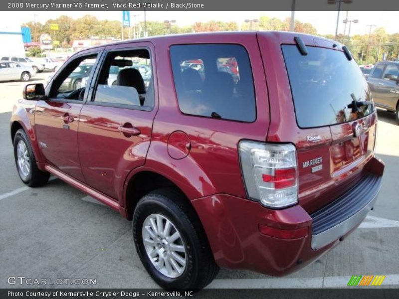 Vivid Red Metallic / Black/Stone 2008 Mercury Mariner V6 Premier