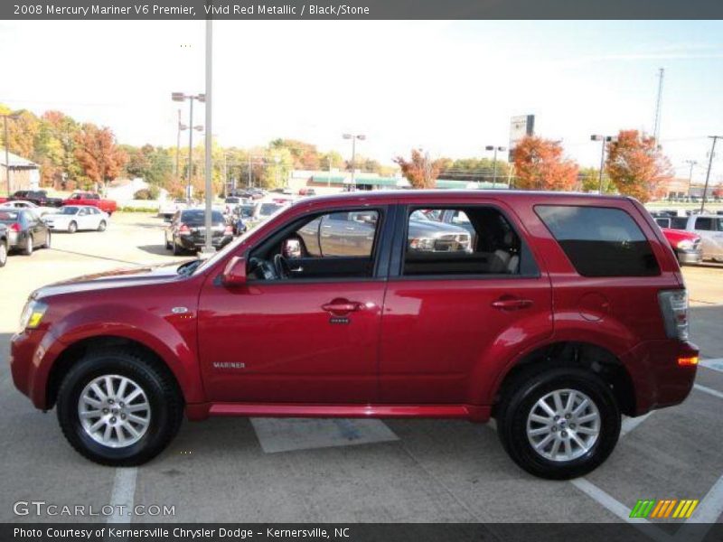 Vivid Red Metallic / Black/Stone 2008 Mercury Mariner V6 Premier