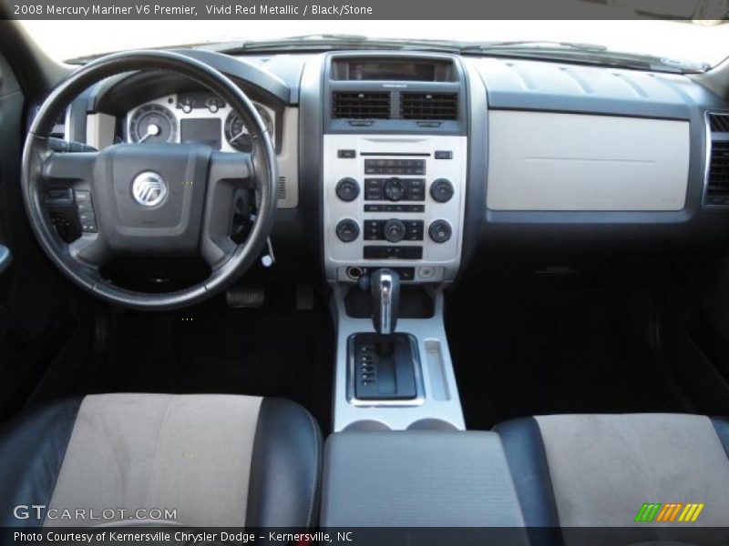 Vivid Red Metallic / Black/Stone 2008 Mercury Mariner V6 Premier