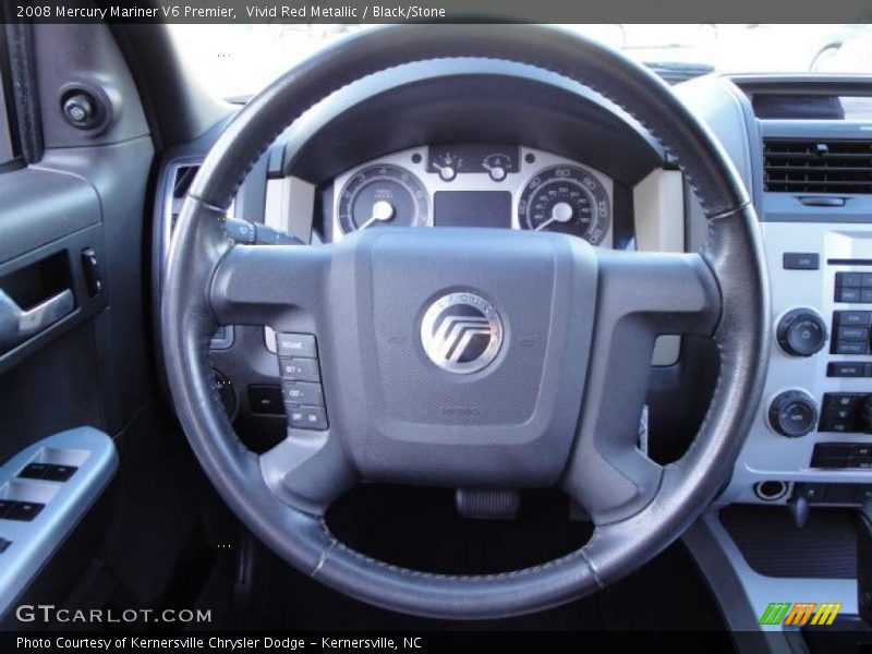 Vivid Red Metallic / Black/Stone 2008 Mercury Mariner V6 Premier