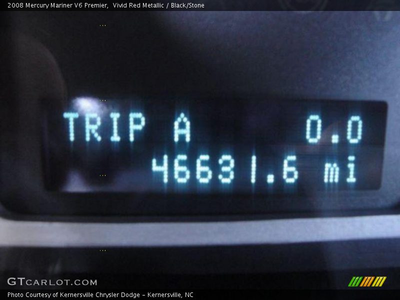 Vivid Red Metallic / Black/Stone 2008 Mercury Mariner V6 Premier