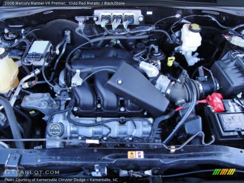 Vivid Red Metallic / Black/Stone 2008 Mercury Mariner V6 Premier
