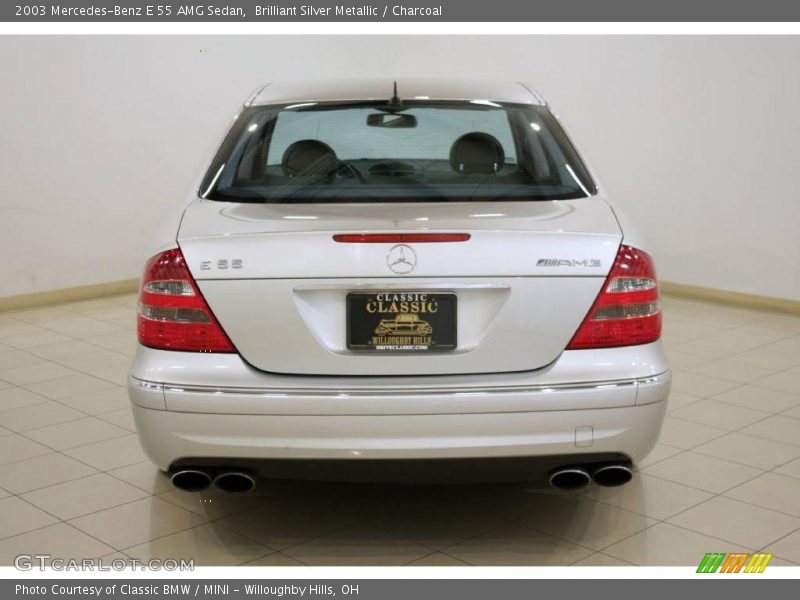 Brilliant Silver Metallic / Charcoal 2003 Mercedes-Benz E 55 AMG Sedan
