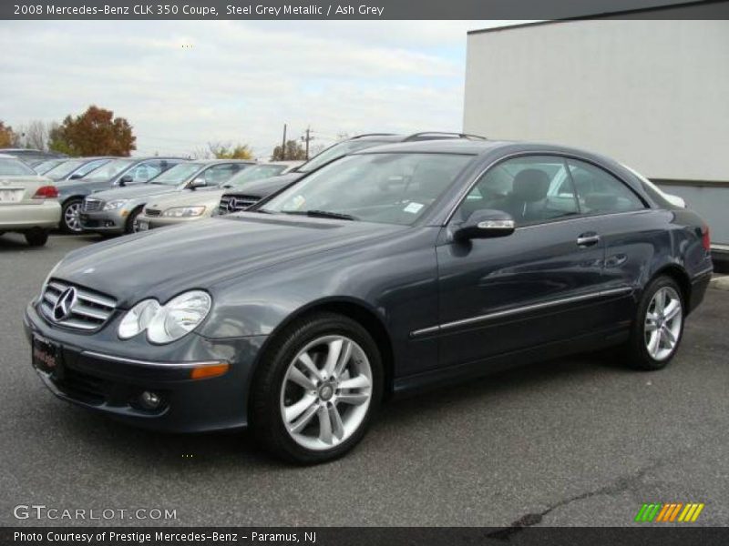 Steel Grey Metallic / Ash Grey 2008 Mercedes-Benz CLK 350 Coupe